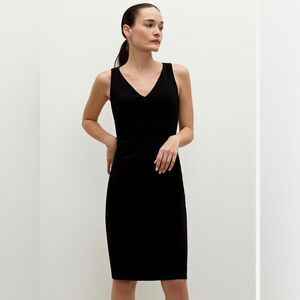 A New Day black vneck dress with pockets size small